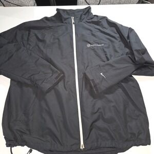 Nike Golf Buick Invitational Windbreaker Jacket Mens XXL Black Full Zip Logo
